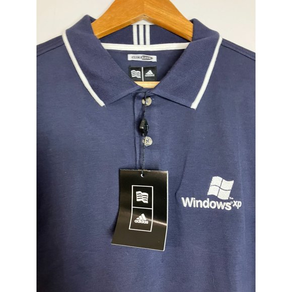 New Adidas Climalite Blue Polo Mens L Shirt Microsoft Windows XP - Picture 3 of 11